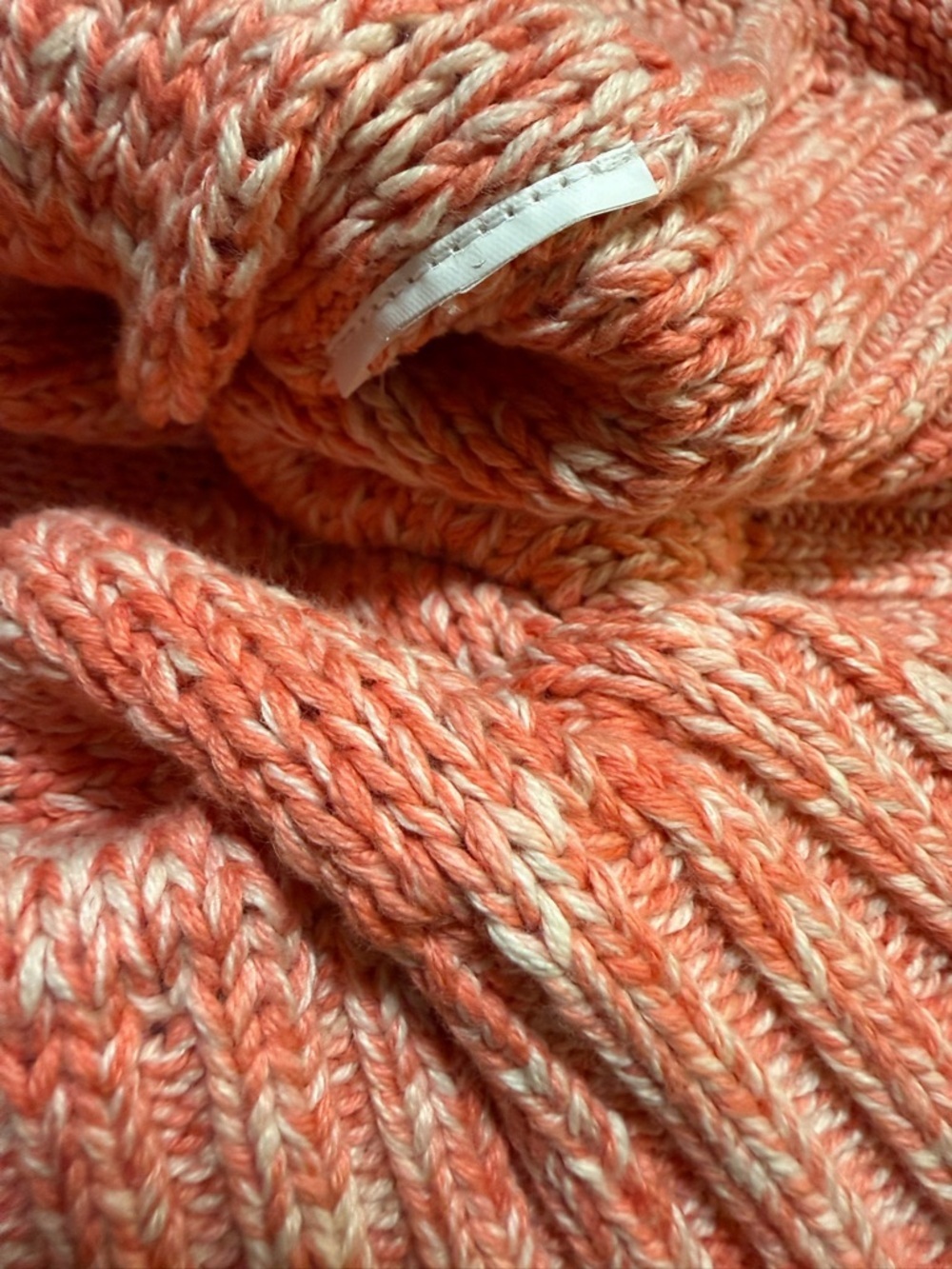 EUC O'Neill Marled Knit Coral Button-Front Cropped Tank Top - Picture 4 of 4